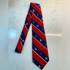 Ben Silver Charleston London Silk Medical Red and Blue Nautical Tie